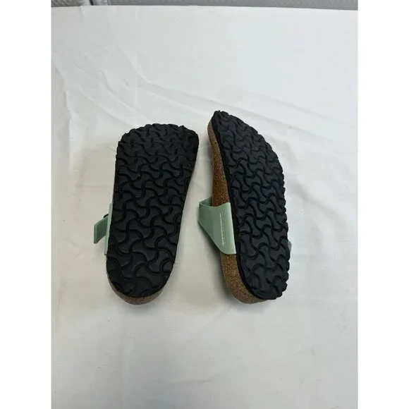 Birkenstock Pearl Green Women 38 Gizeh Slip On Thongs Flat Sandal Shoes. 💚 - Picture 3 of 10